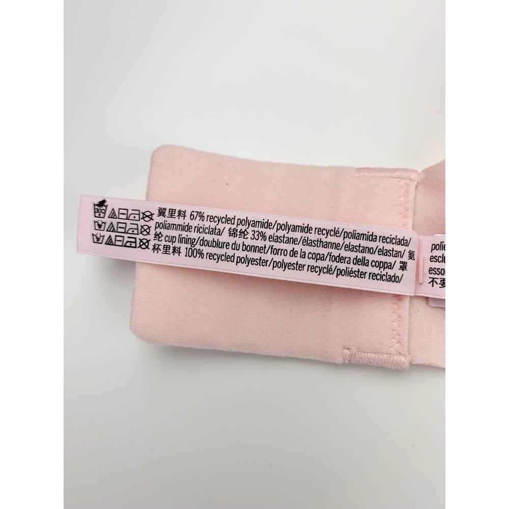 New Victorias Secret Body By Victoria No Wire Plunge Bra Pink M-DD 36DD 38DD - Picture 10 of 11